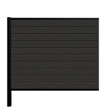 Kirkedal Alu hegn tilkøbssæt sort 128 x 180 cm